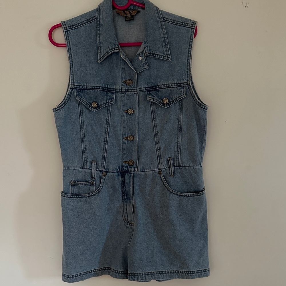 Denim Sleeveless Jean Romper